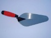 steel bricklaying trowel with rubber handle