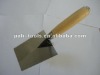 steel bricklaying trowel with wooden handle