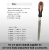 steel file with tri material handle (3 or 2 colors)