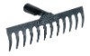 steel rake with rivet
