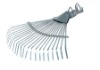 steel rake with wooden handle