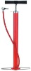 steel red bicycle pump