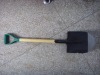 steel shovel with D-grip