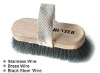 steel wire brush with wooden handle