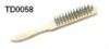 steel wire brush with wooden handle