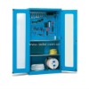 storage cabinets with glass double door