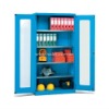 storage cabinets with glass double door