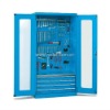 storage cabinets with glass double door