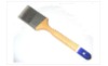 synthetic fiber angled paint brush with wooden varnished long handle