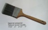tapered polyester natural wooden handle paint brush