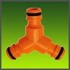 three way 3/4" hose connector