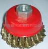 twist knot steel wire cup brush