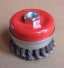 twist knot steel wire cup brush