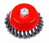 twist knot wire cup brush