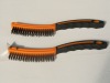 two color soft grip wire brush