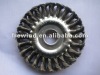 wheel brush with knoted wire