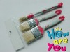 white bristle brush set