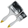 white handle tin-plated ferrule black pure bristle paint brush