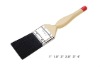 white hard wooden handle pure black bristle paint brush