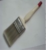 white sharp taper filament paint brush with wooden handle