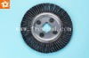 wide face wheel brush with knot wire