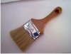 wooden handle and pure white boiled bristle paint brush