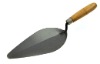wooden handle bricklaying trowel