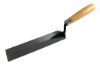 wooden handle bricklaying trowel