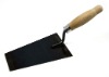 wooden handle bricklaying trowel