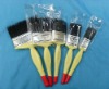 wooden handle pure black bristle paint brush