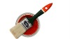 wooden handle pure white bristle paint brush