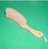 wooden handle soft pure white bristle cloth and bed brush