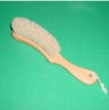 wooden handle soft pure white bristle cloth and bed brush