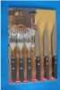 wooden/pp handle steak knife and fork SET