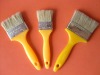 yellow color plastic handle painting brush