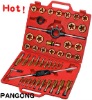 45pc tap and die thread cutting tool set with titaN-covering in tool
