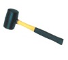 Black Color Rubber Hammer With Fibre Glass Handle