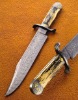 Blue Bird Custom Handmade Damascus Steel Bowie Knife/ Hunting Knife/ Combat Tactical Knife