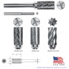 Carbide Rotary Bur, Cylinder with End Cut