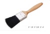 R64# boiled balck bristle paint brush with beech wooden handle
