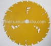 TCT saw blades with anti-kick back design