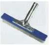 Wall Brush with polished aluminumback & spring clip handle 10"