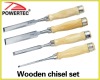 Wooden chisel set
