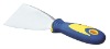 putty knife with two colour plastic handle
