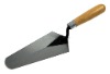 wooden handle bricklaying trowel